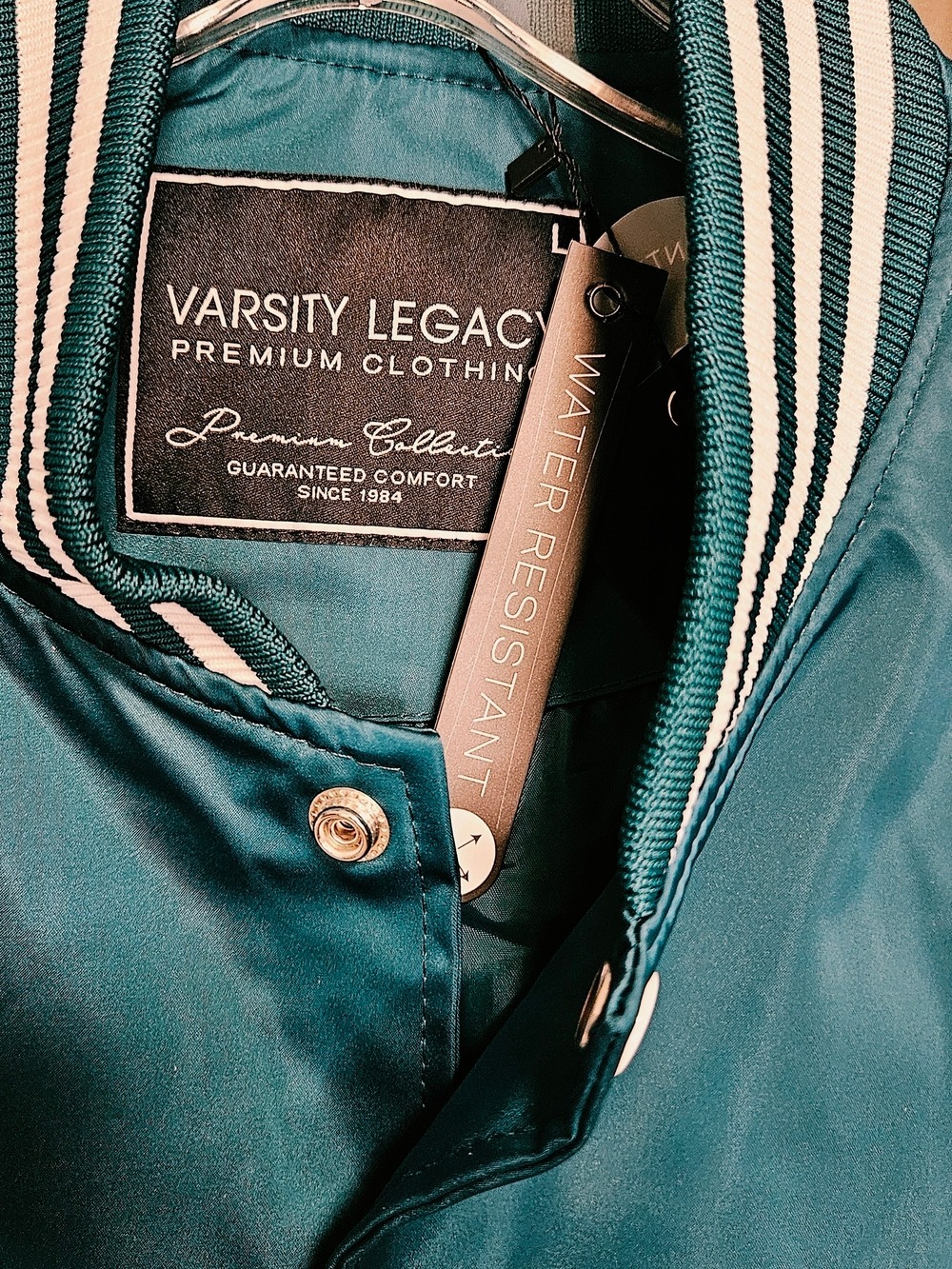 Philadelphia Satin Varsity Jacket Eagles Green New Sizes S-2XL - Picture 11 of 11
